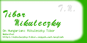 tibor mikuleczky business card